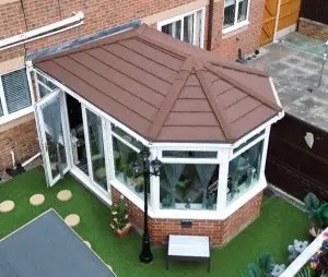 image of a conservatory with a newly installed warm roof