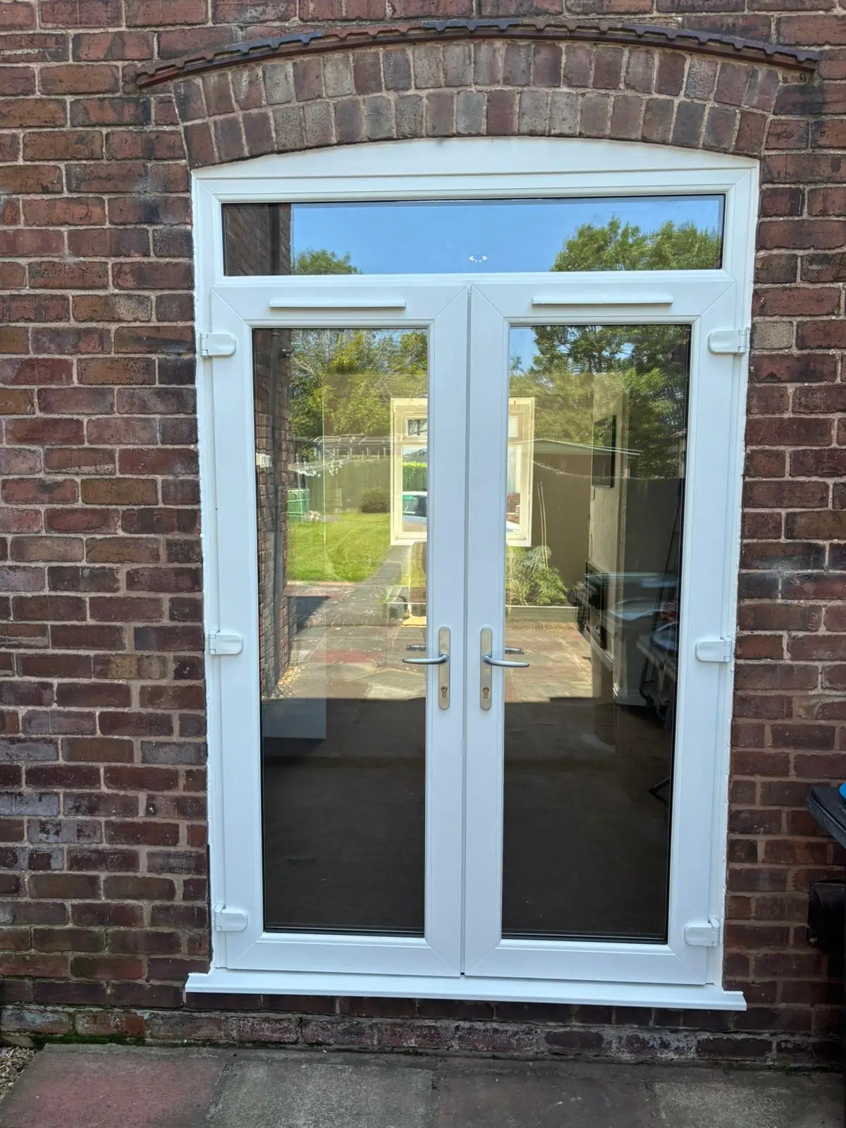 image of a white upvc patio door