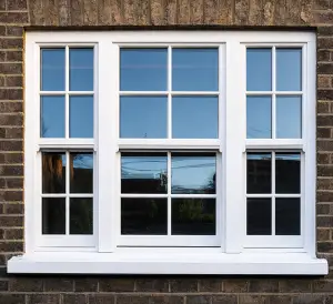 image of a sash Georgian window in white