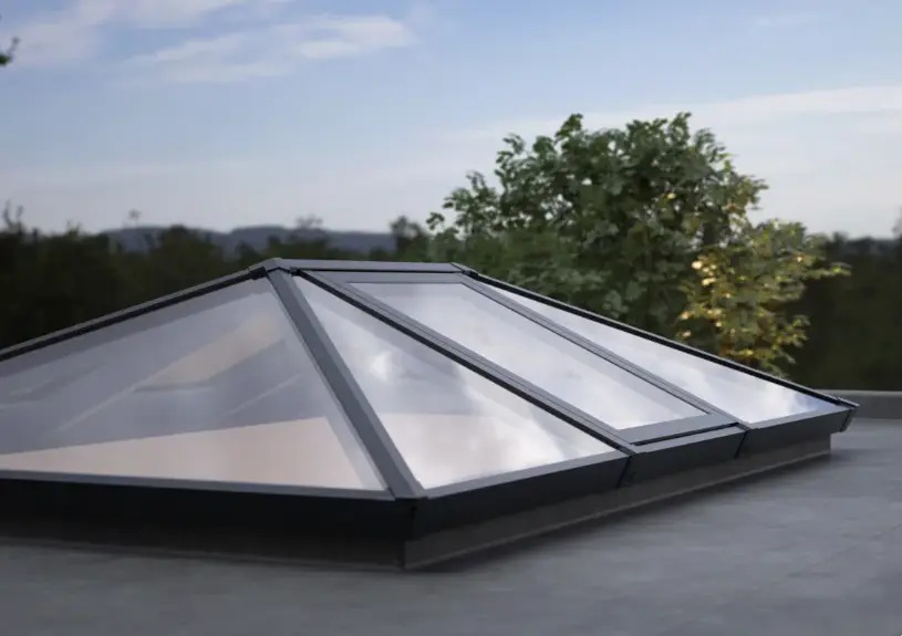 image of a roof lantern with a black frame