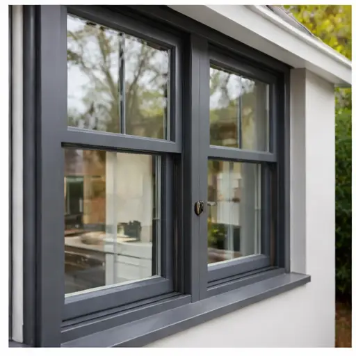 Modern aluminium sash windows in anthracite grey installed in a contemporary home in Chester